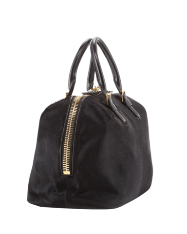 Black haircalf bag