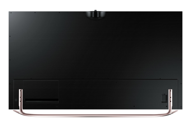 Super fladt fjernsyn i kobber farvet ramme